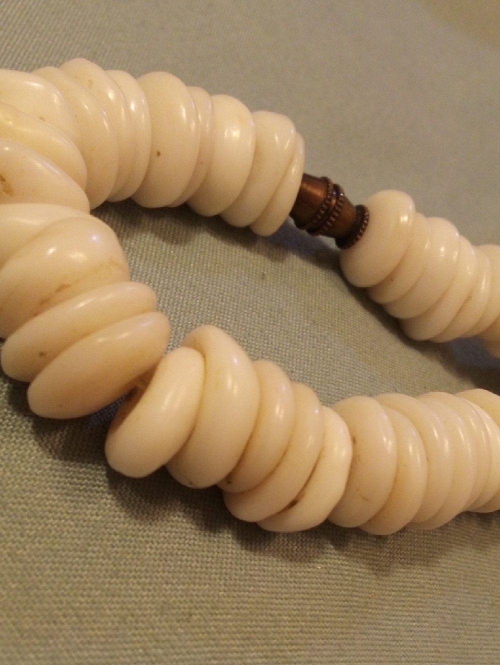 Cream Beaded Necklace - Women's Jewelry - Picture 4 of 5